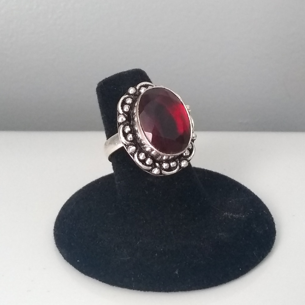 Exquisite Garnet Ring Size 7